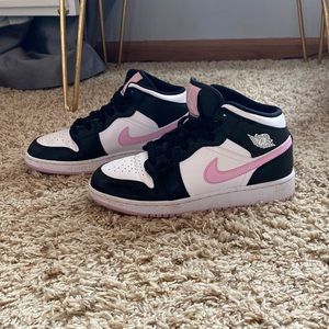 Nike Air Jordan Sneaker with Pink Swoosh